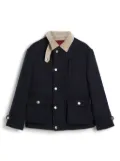 Brunello Cucinelli Kids corduroy collar jacket - Blue
