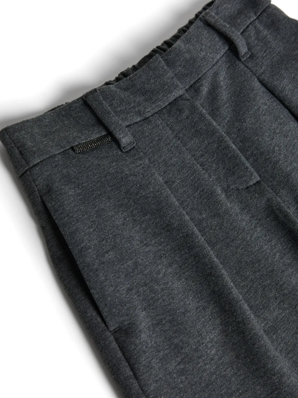 Brunello Cucinelli Kids Geplooide jersey broek Grijs