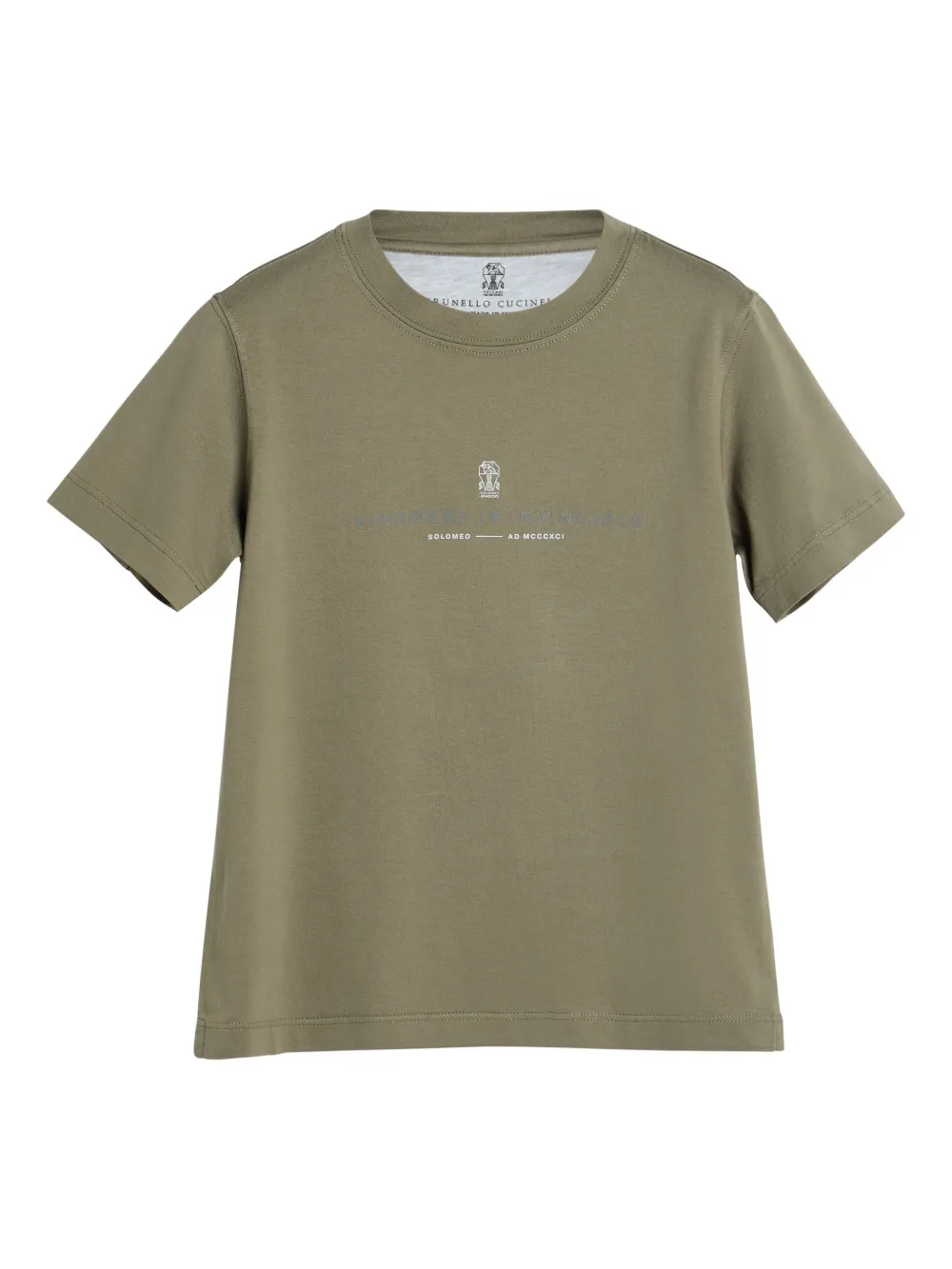 Brunello Cucinelli Kids T-shirt met print Groen