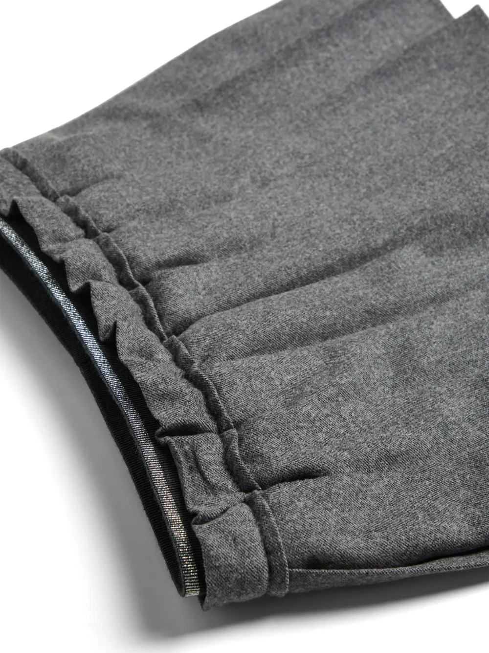 Brunello Cucinelli Pleated Mini Skirt In Grey
