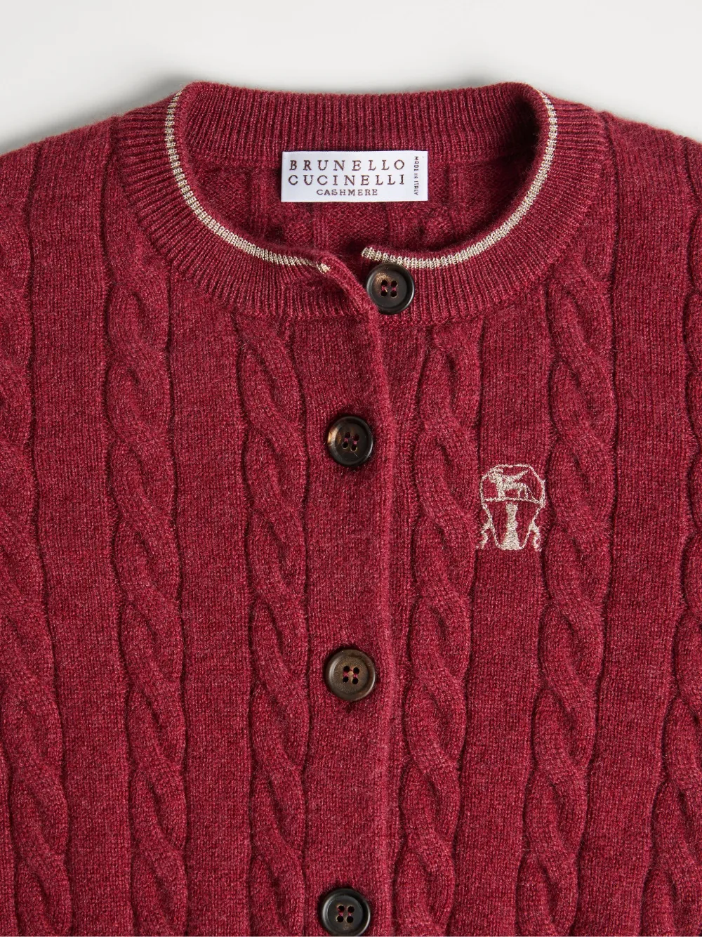 BRUNELLO CUCINELLI CABLE-KNIT CARDIGAN