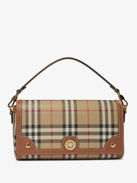 Burberry bolsa de hombro Check con asa en el tope