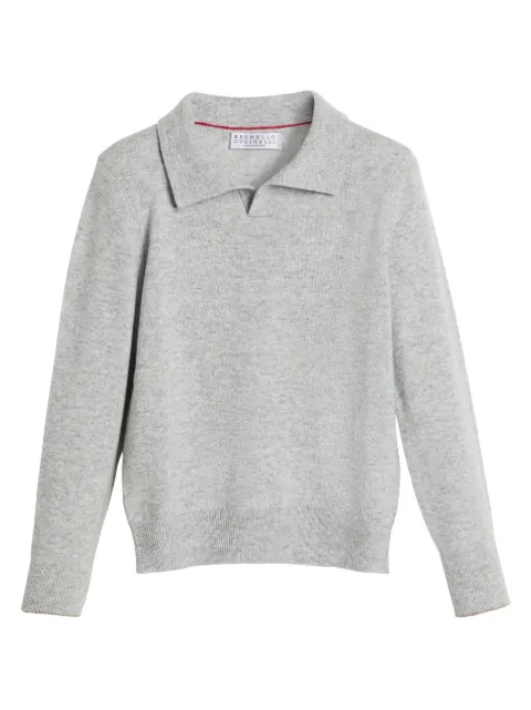Brunello Cucinelli Kids Camisa polo de cashmere