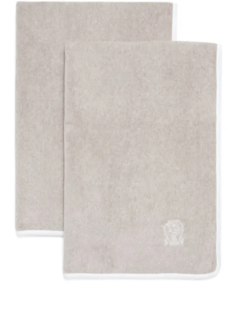 Brunello Cucinelli logo-embroidered towel