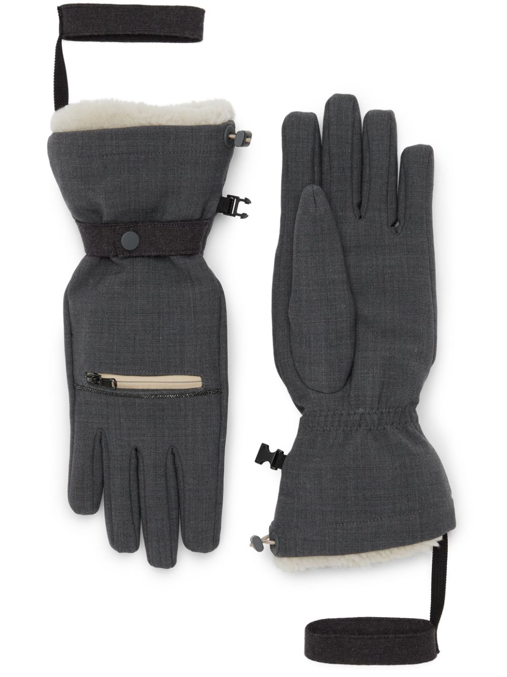 Brunello Cucinelli Tropical Luxury wool gloves - Grey