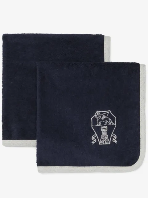 Brunello Cucinelli embroidered cotton towels (set of two)