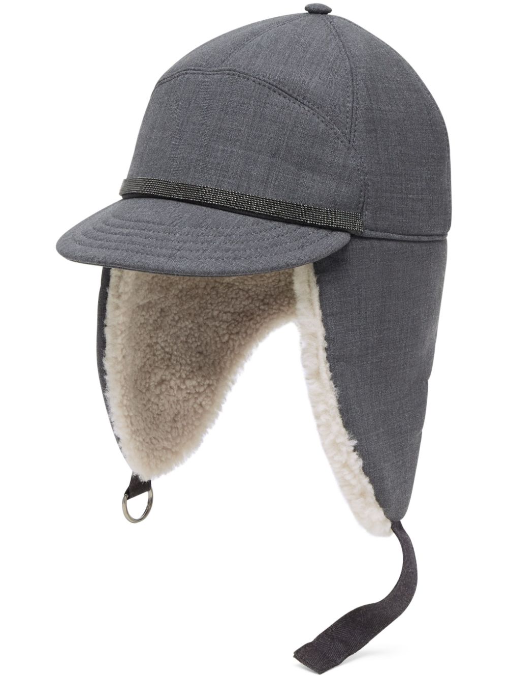 Brunello Cucinelli Monili-trim baseball cap - Grey