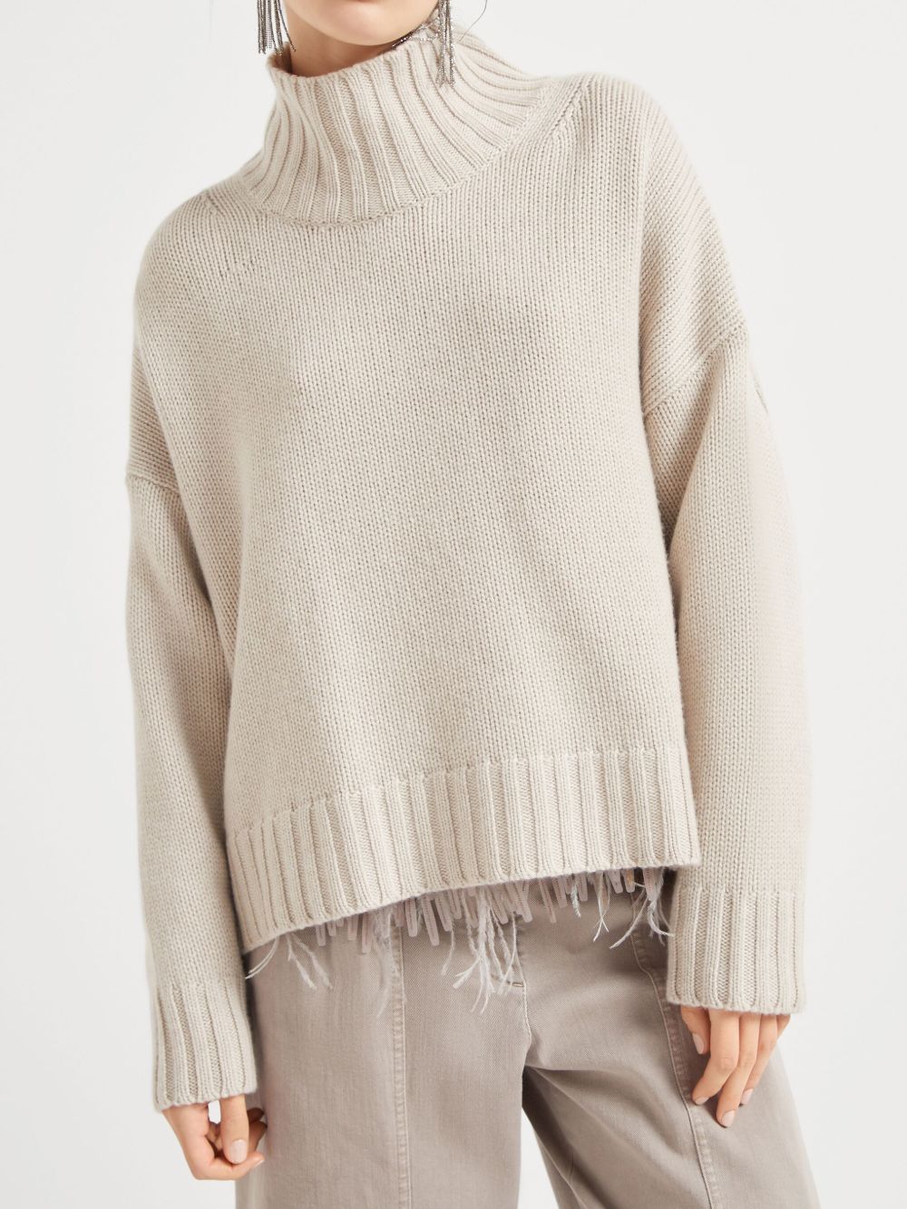 Brunello Cucinelli high-neck knitted cashmere jumper Women