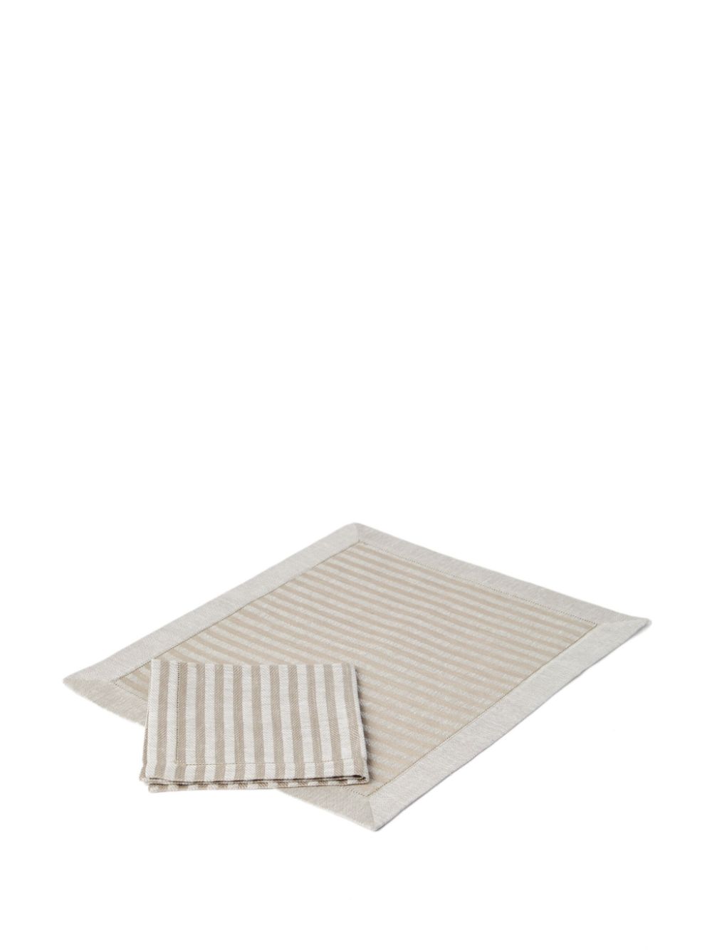 Brunello Cucinelli placemat and napkin set - Grijs