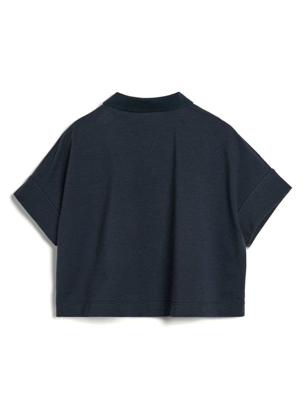 Brunello Cucinelli Kids Poloshirt met geborduurd patroon - Blauw