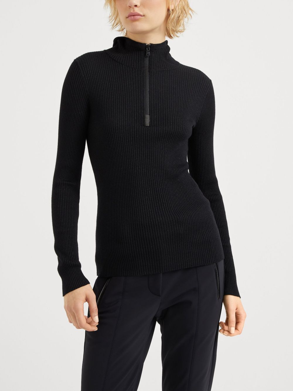 Brunello Cucinelli hooded ribbed knit sweater Women