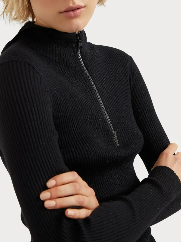 Brunello Cucinelli リブニット パーカー