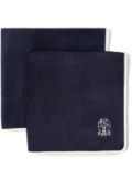 Brunello Cucinelli terry-cloth hand towels (set of two) - Blue