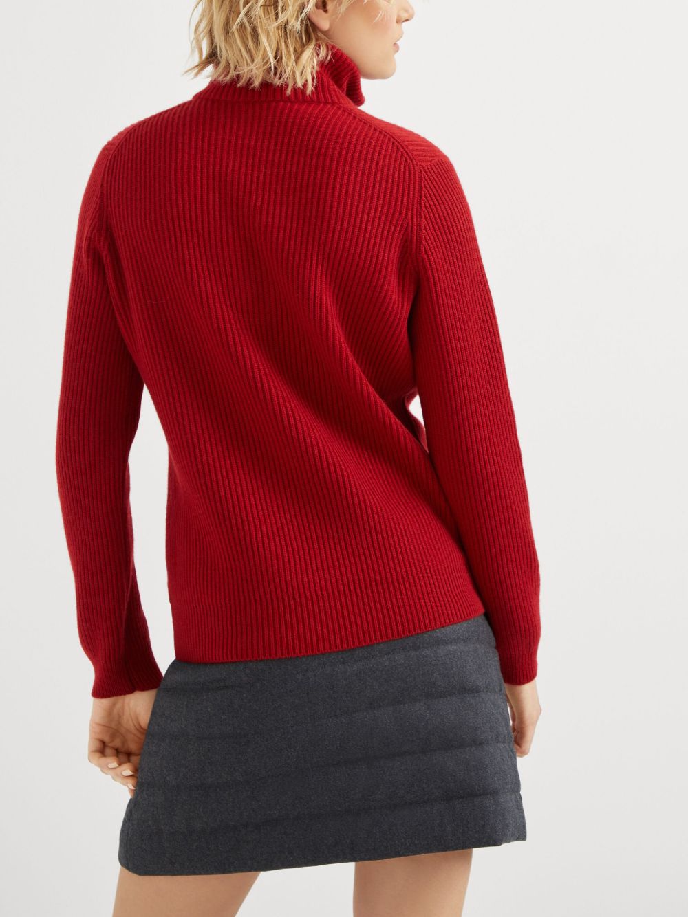 Get the best online deals Brunello Cucinelli ribbed knit cashmere sweater Women