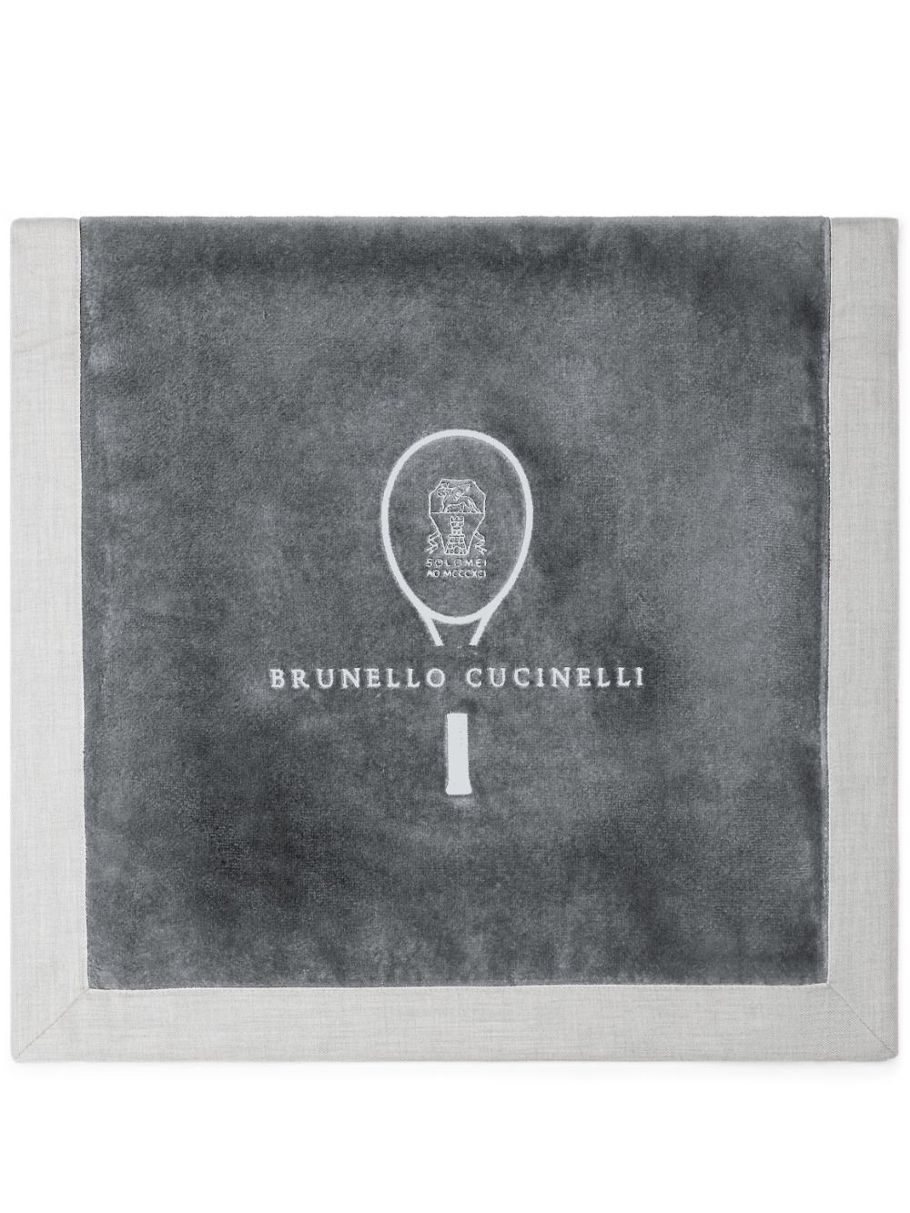 BRUNELLO CUCINELLI LOGO-EMBROIDERED BEACH TOWEL 