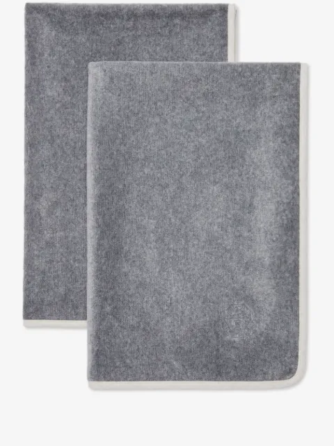 Brunello Cucinelli logo-embroidered towel (set of two) 