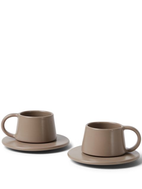 Brunello Cucinelli logo-print ceramic cups (set of two) Men