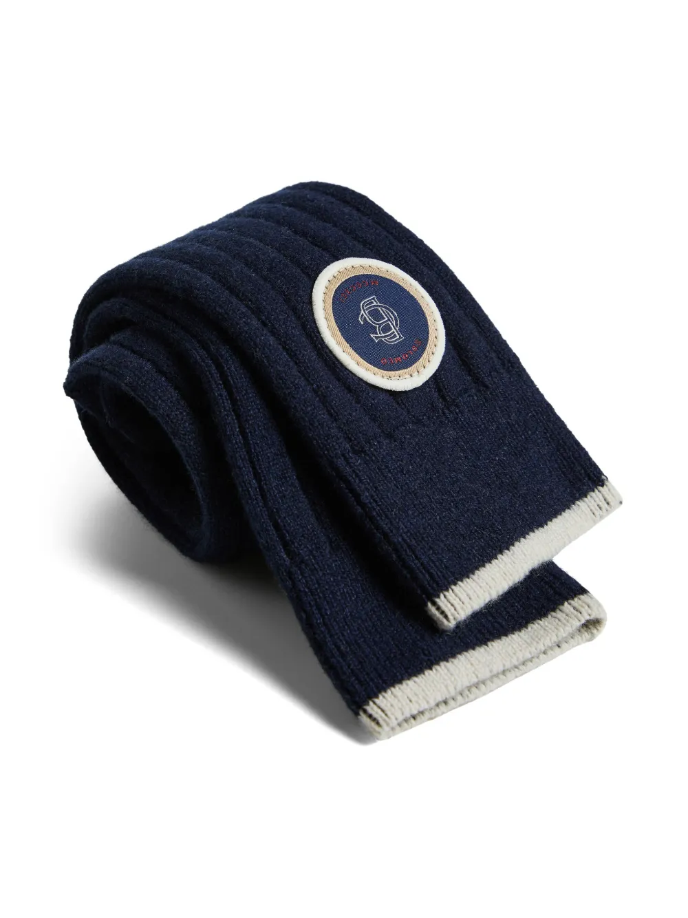 Brunello Cucinelli Kids Kasjmier ribgebreide sokken Blauw