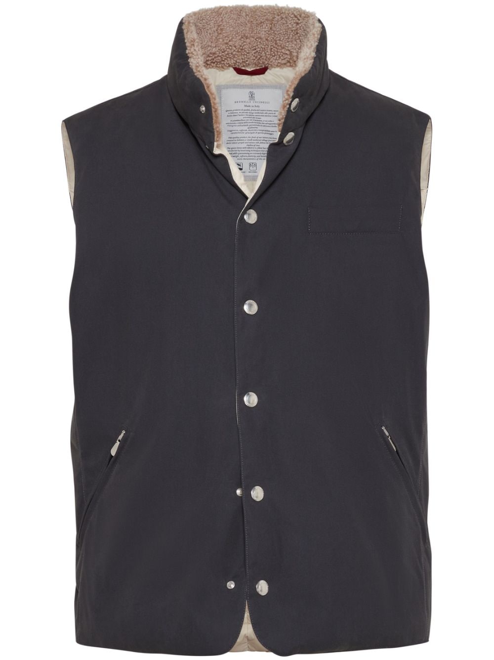 Shop Brunello Cucinelli Goose-down Padded Gilet In Black