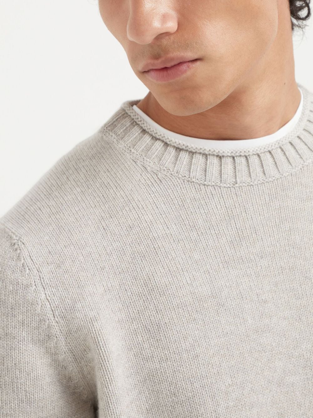 Shop Brunello Cucinelli Cashmere Jumper In Grey