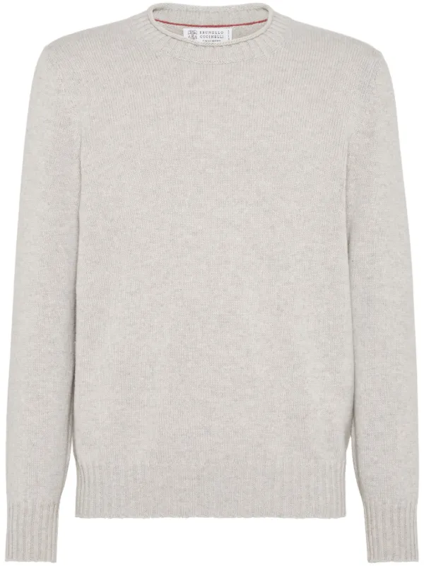 BRUNELLO CUCINELLI カシミヤ長袖ニットセーター Brunello Cucinelli カシミアセーター | グレー | FARFETCH JP