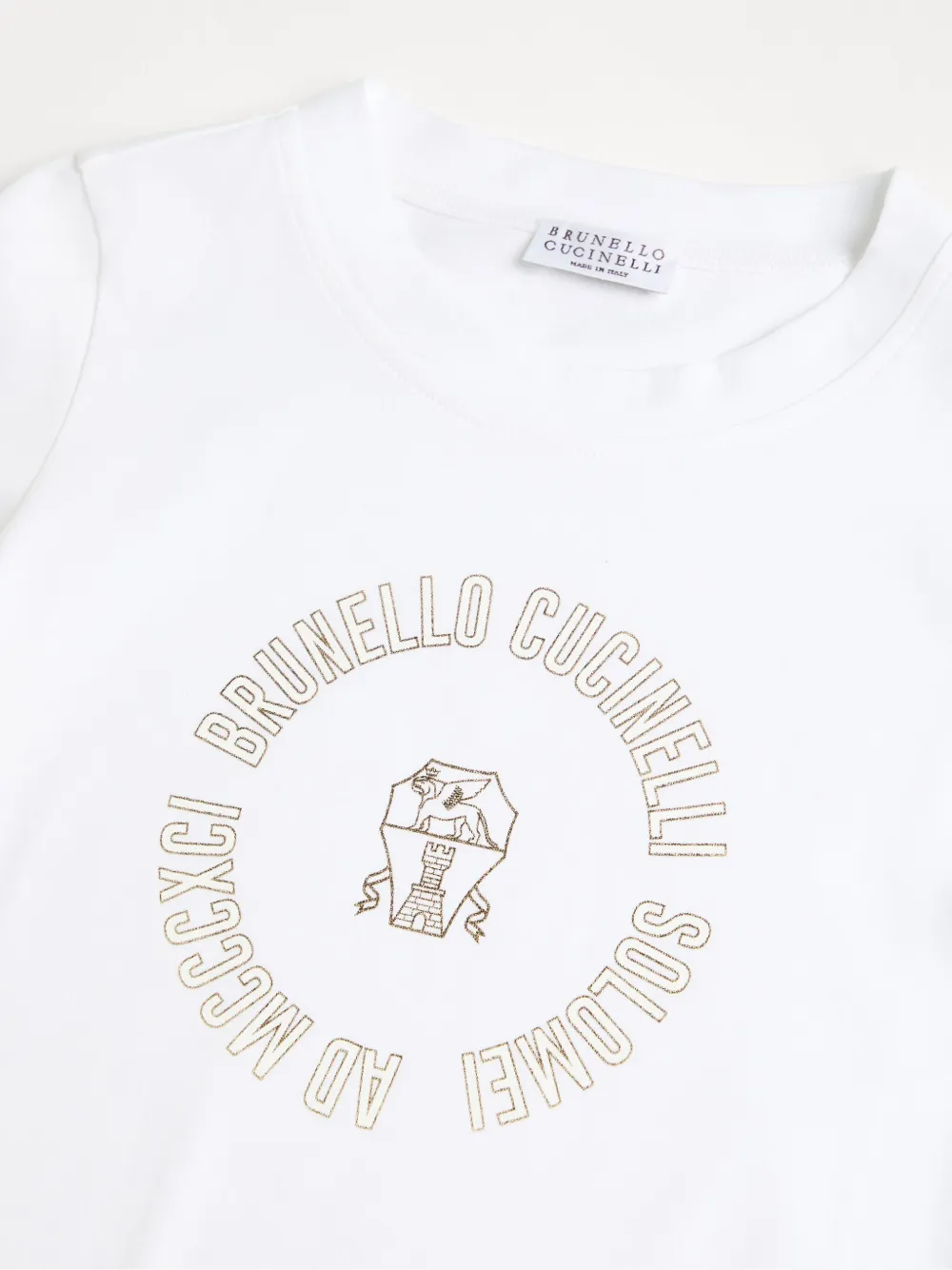 Brunello Cucinelli Kids T-shirt met print Wit