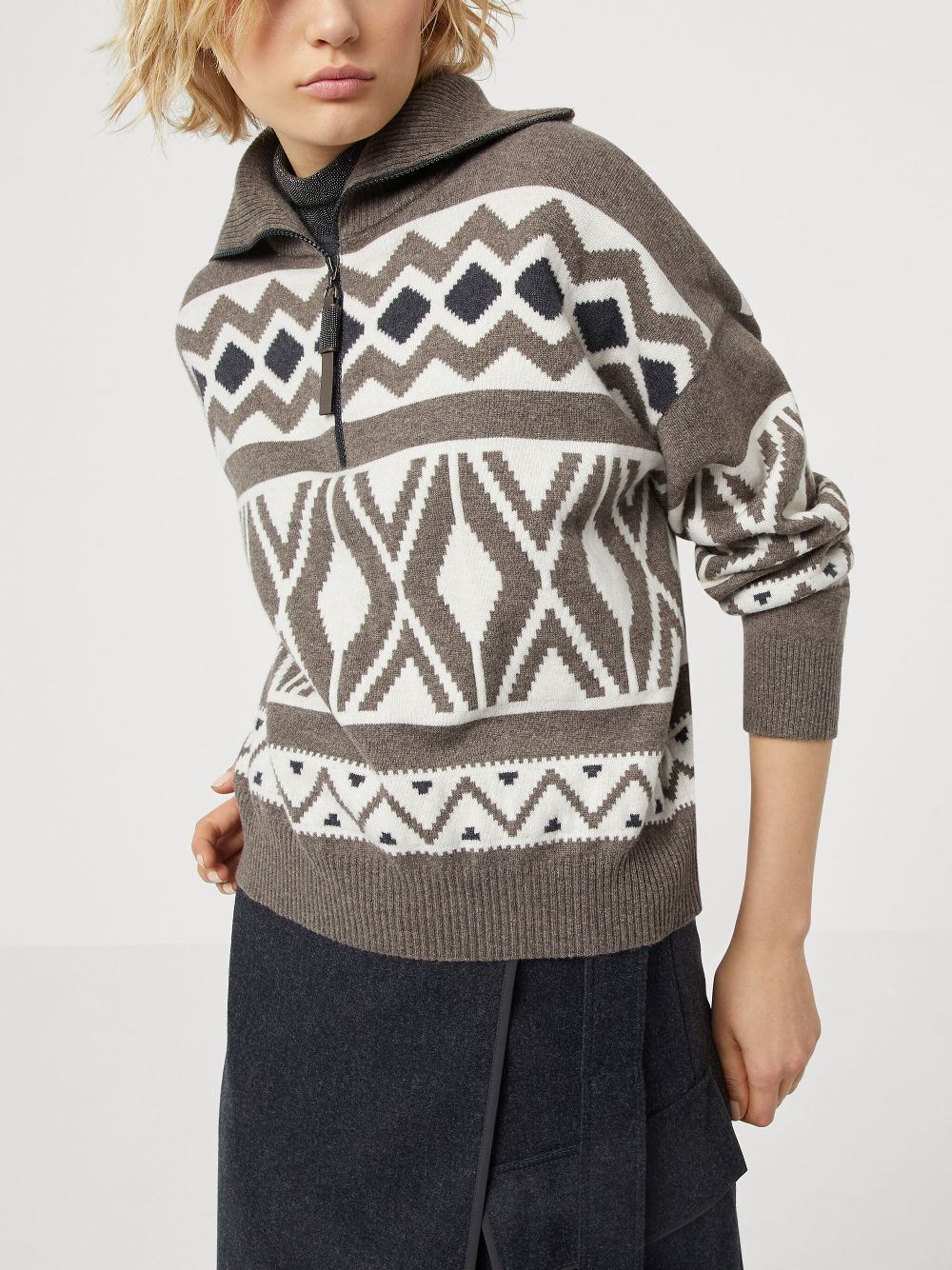 Brunello Cucinelli jacquard knit jumper Women