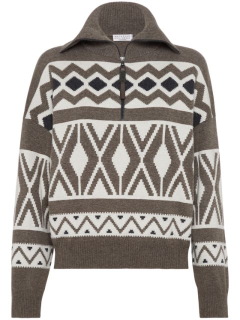 Brunello Cucinelli jacquard knit jumper Women