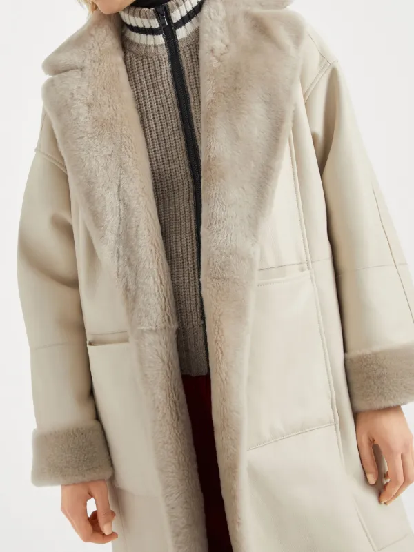 Brunello Cucinelli Shearling Coat | Neutrals | FARFETCH