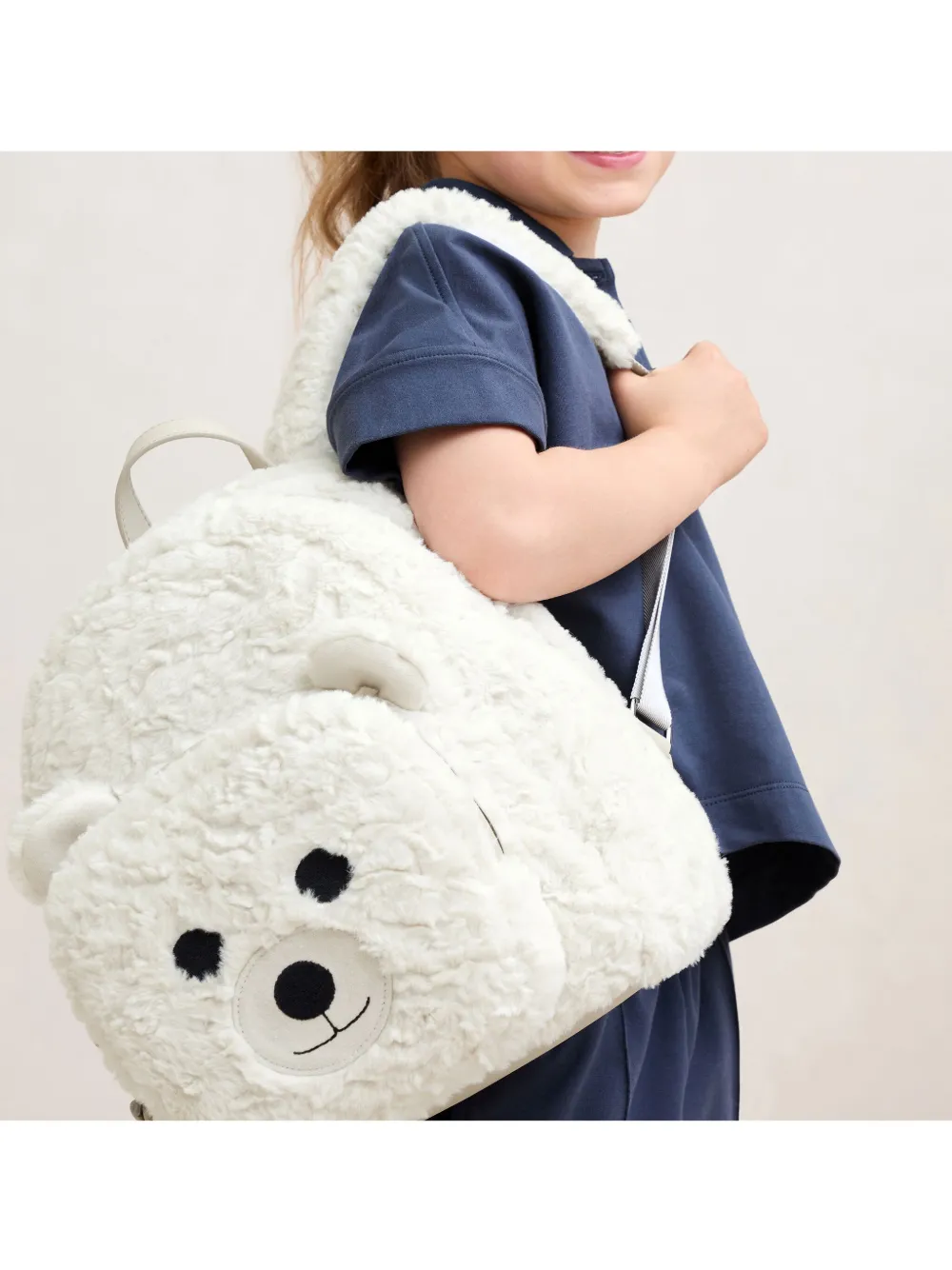 Brunello Cucinelli Kids Plush Bear rugzak Wit