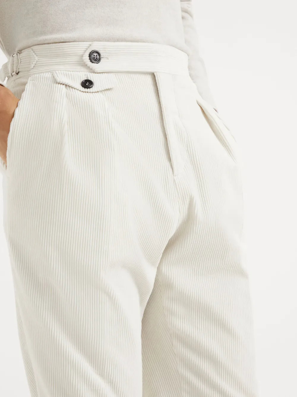 Brunello Cucinelli Tailored Trousers In White