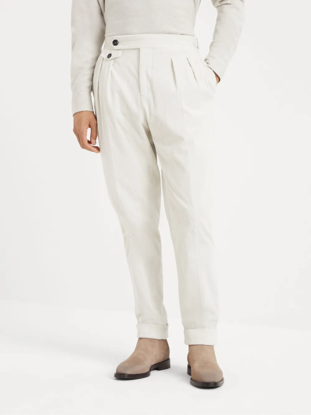 Brunello Cucinelli Tailored Trousers In White