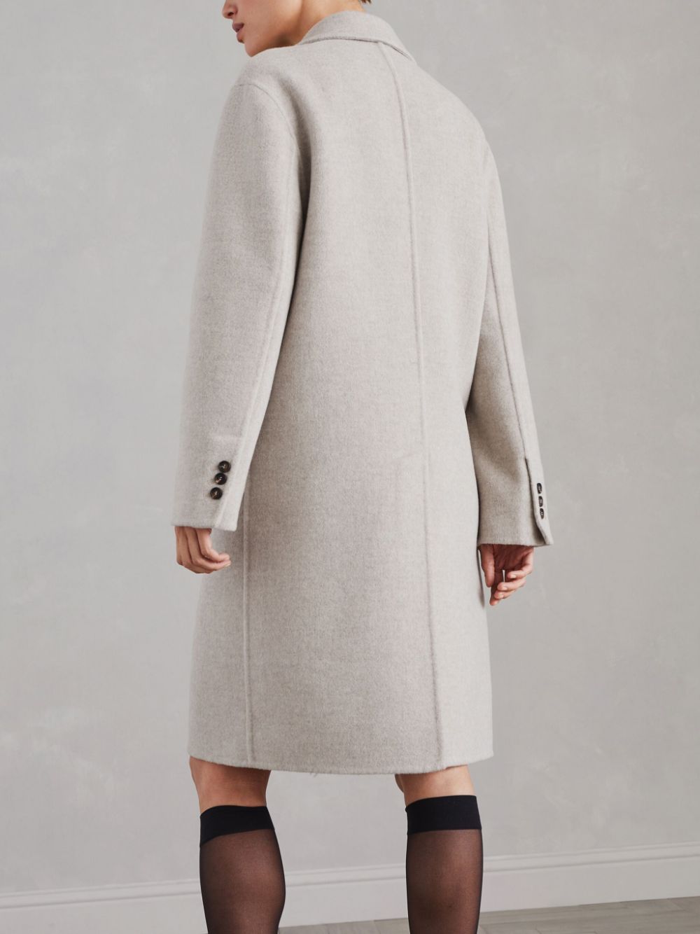 Shop Brunello Cucinelli Wool Coat In Neutrals