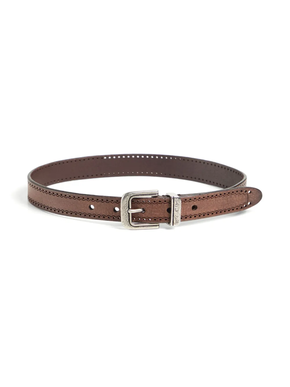 Brunello Cucinelli Kids perforated leather belt | Brown | Image 1
