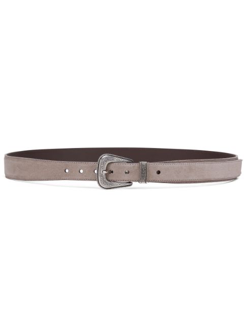 Brunello Cucinelli engraved-buckle leather belt Men