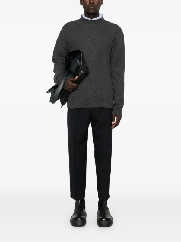 JIL SANDER グレー クルーネックニット Jil Sander クルーネック セーター | グレー | FARFETCH JP