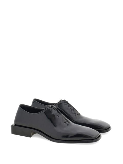 concealed-lacing leather oxford shoes