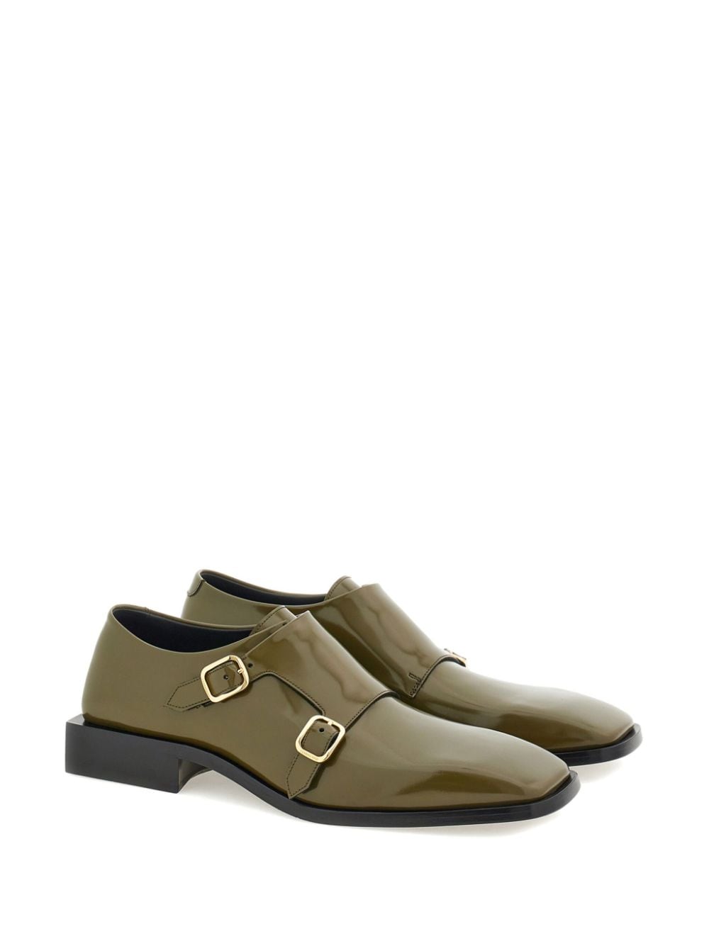 Ferragamo Leren loafers met gesp - Groen