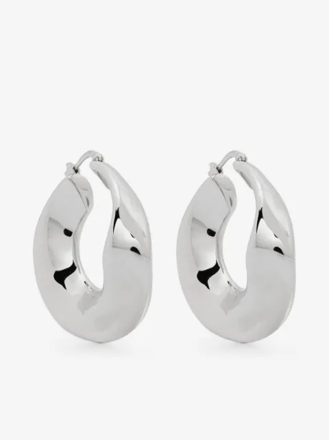 Jil Sander sculpted hoop earrings