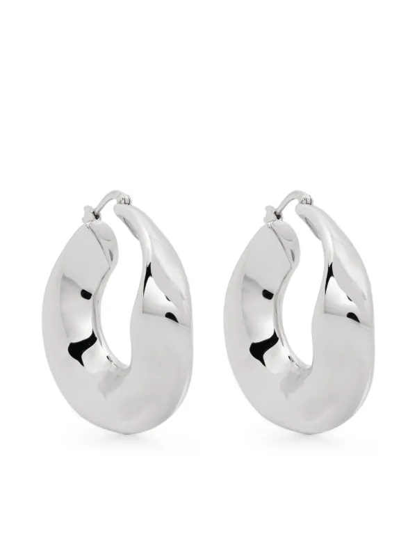 JIL SANDER シルバーフープピアス Jil Sander フープピアス | シルバートーン | FARFETCH JP