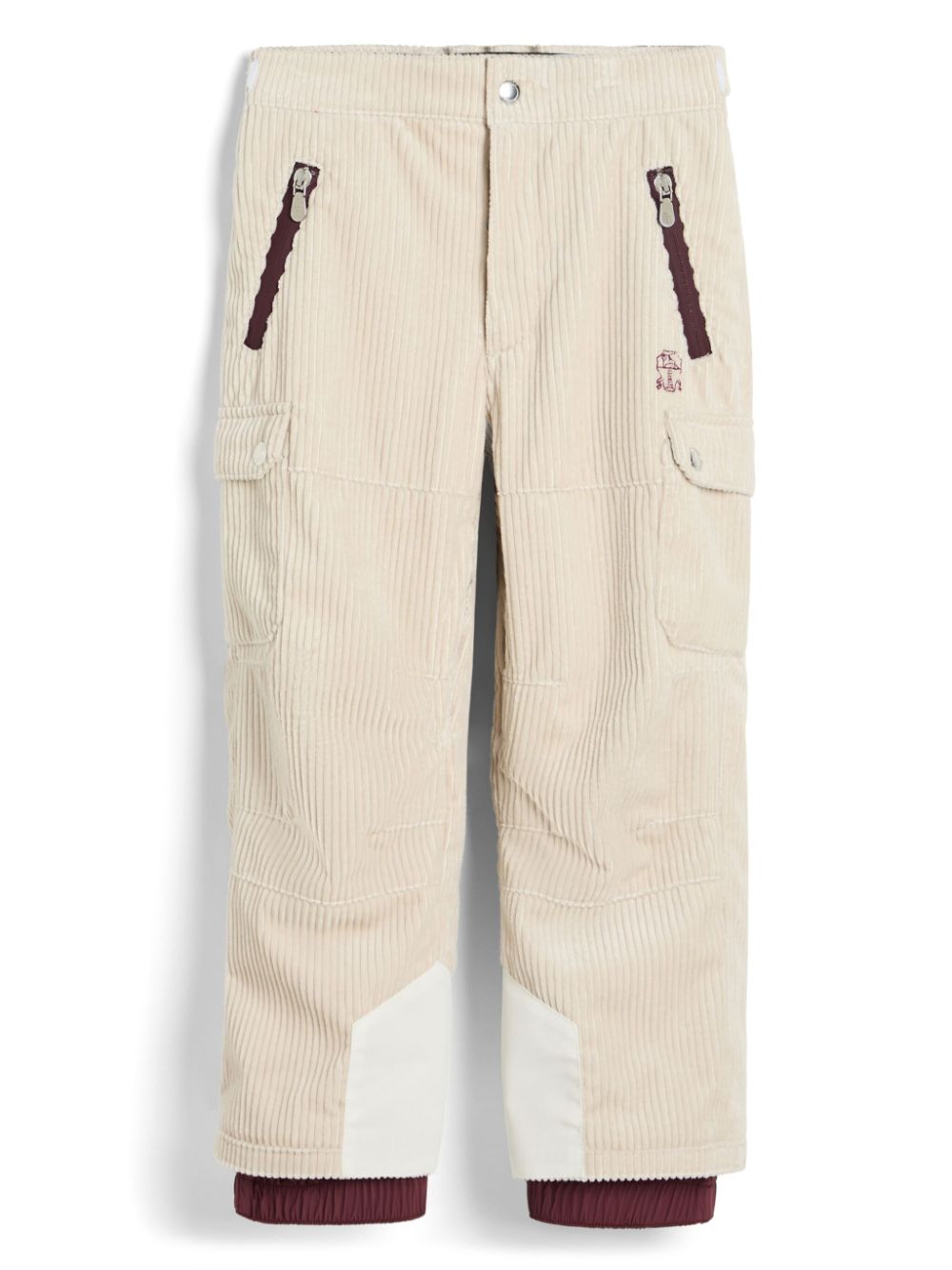 Brunello Cucinelli Kids Ribfluwelen broek Beige