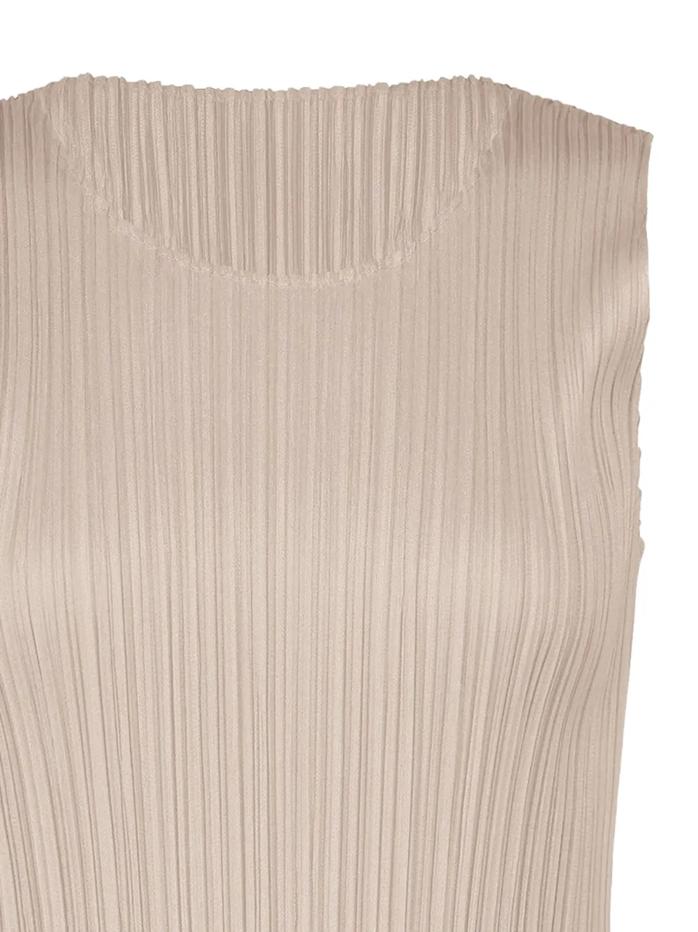 Pleats Please Issey Miyake pleated sleeveless top - Roze