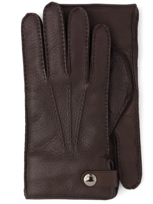 Gants en cuir à boutons pression - Prada - Modalova