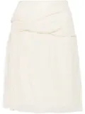 Christian Dior Pre-Owned 2010 draped silk miniskirt - White
