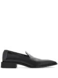 Ferragamo square-toe leather loafers - Black