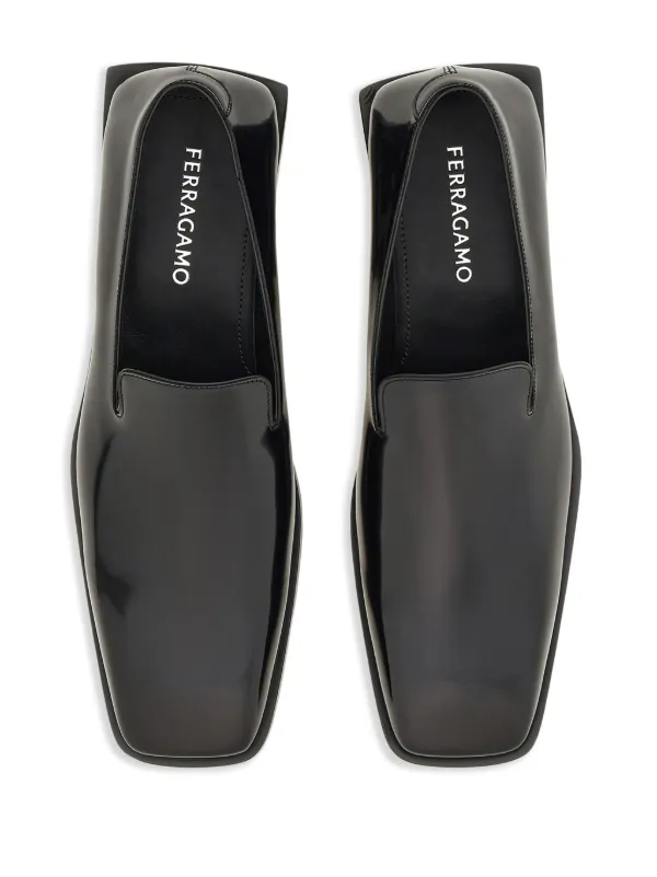 Ferragamo ブラック ローファー ☆Salvatore Ferragamo☆ブラックレザーローファー☆正規品