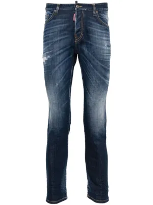 DSQUARED2 ロゴ スキニージーンズ | ブラック | FARFETCH JP