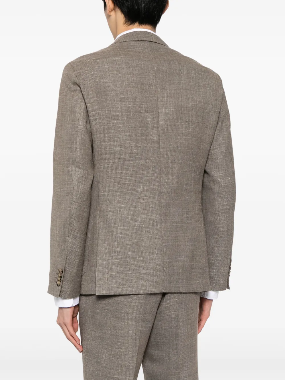 BOSS Blazer met gemêleerd effect Bruin