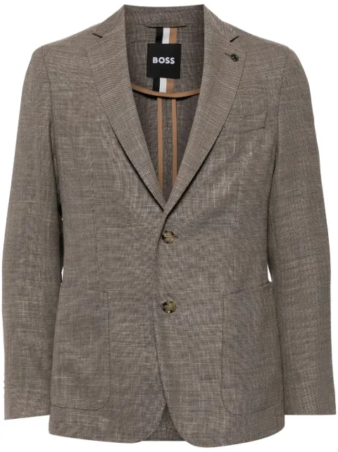 BOSS blazer con efecto mélange