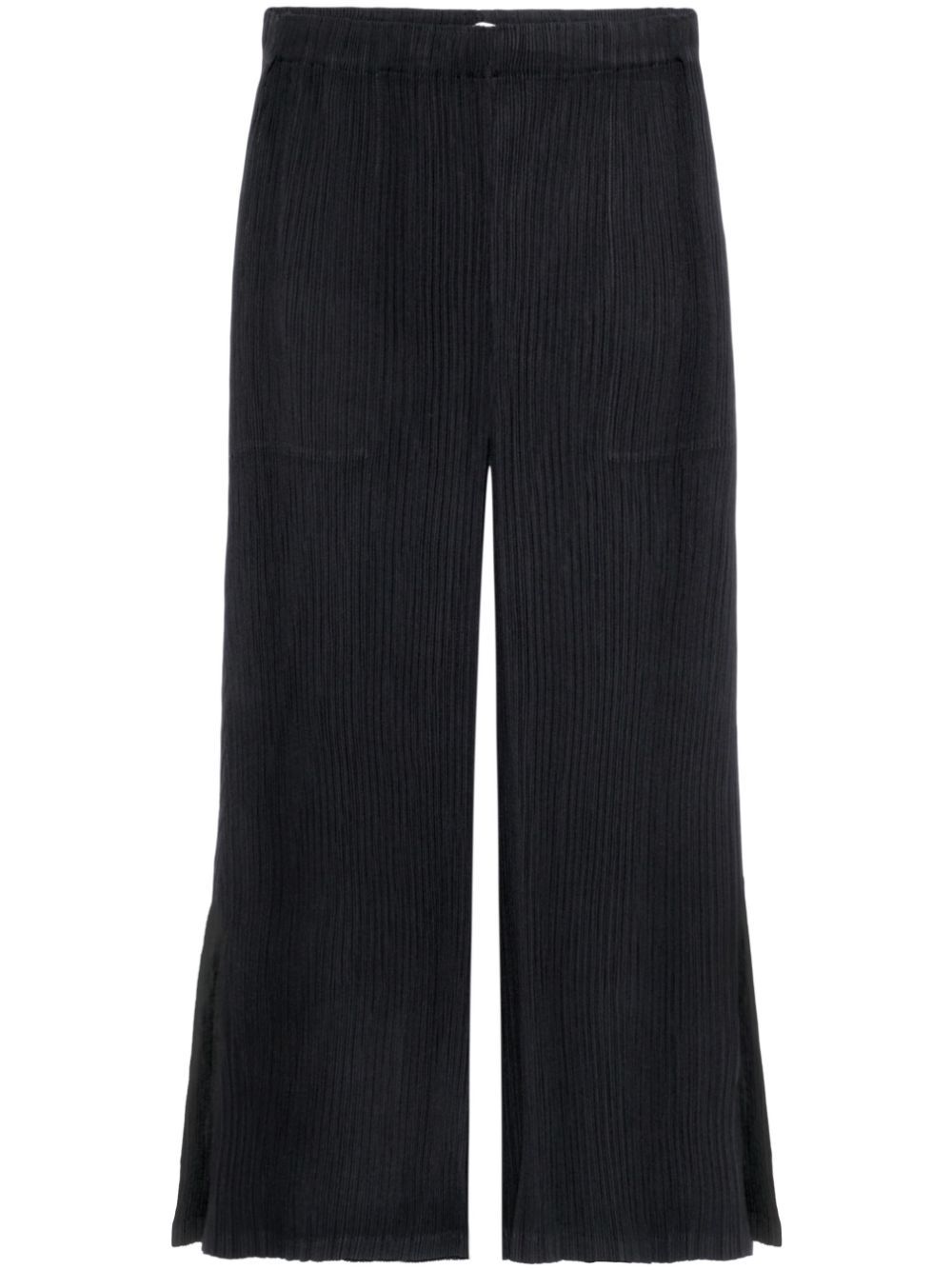 Issey Miyake Hatching Pleats trousers - Black